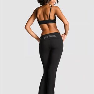 Fold over PINK rhinestone leggings